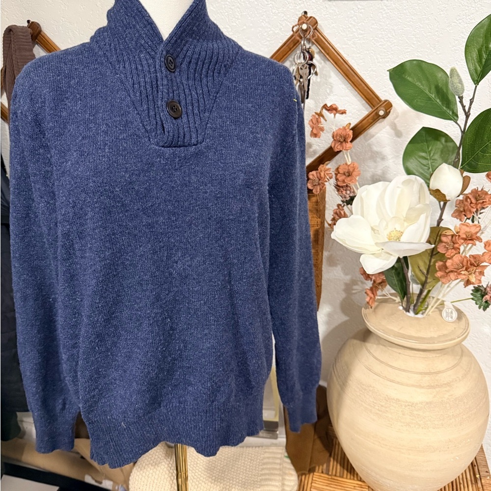 J. Crew Men's Navy Turtleneck Sweater